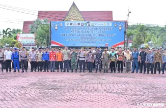 Foto Polres Bengkalis Gelar Apel Pasukan Operasi Ketupat Lancang Kuning 2026, Siap Amankan Idul Fitri