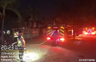 Foto Si Jago Merah Lahap Gedung SDN 03 Kutoharjo, Polisi Pastikan Tidak Ada Korban Jiwa