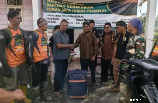 Keluarga Besar Pujakesuma Lambar Peduli Kebakaran Pasar Liwa