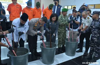 Foto Polres Bengkalis Musnahkan Narkotika Jaringan Internasional, Selamatkan 287 Ribu Jiwa