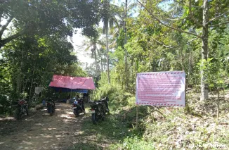 Ahli Waris Tanah Leluhur di Pudaria Jaya Pasang Spanduk Pernyataan Sikap, Minta Aktivitas Transmigrasi Dihentikan Sementara