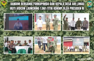 Dandim Bersama Forkopimda dan Kepala Desa Air Limau Ikuti Vidcon Launching 1.061 Titik KDKMP oleh Presiden RI