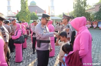 97 Personel Polresta Pati Naik Pangkat, Kapolresta Pati : Jabatan dan Pangkat Harus Diiringi Tanggung Jawab