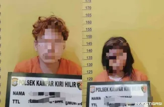 Polsek Kampar Kiri Hilir Tangkap Sepasang Kekasih, Nekat Curi Motor Warga