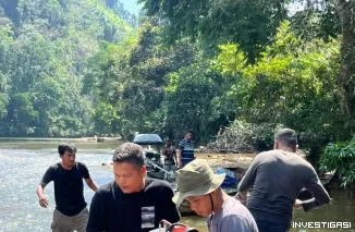 Polsek Kampar Kiri Operasi PETI, Temukan 3 Rakitan Tambang Emas di Sungai Subayang