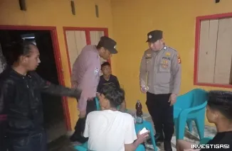 Polsek Tilamuta Respon Cepat Laporan Warga Terkait Anak Muda  Yang Mengomsumsi Miras dan Menghisap Lem