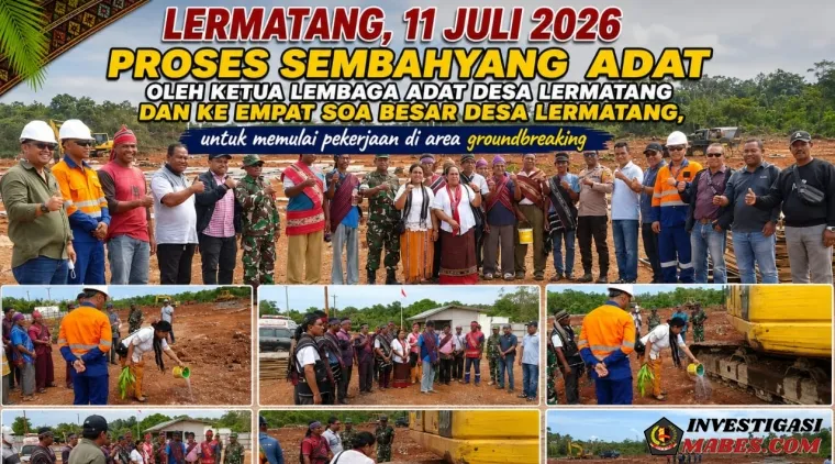Prosesi Sembahyang Adat Dipimpin Ketua Lembaga Adat dan Empat Soa Besar Desa Lermatang Tandai Dimulainya Pekerjaan di Area Groundbreaking PSN Blok Masela