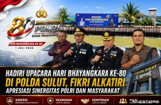 Hadiri Upacara Hari Bhayangkara ke-80 di Polda Sulut, Fikri Alkatiri Apresiasi Sinergitas Polri dan Masyarakat
