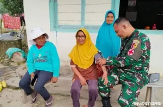 Kodim 0306/50 Kota Gelar Pengobatan Gratis bagi Warga Jorong Buluah Kasok dalam Program TMMD Ke-129