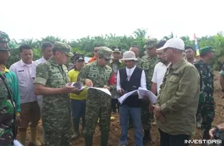 Pastikan Percepatan Program Ketahanan Pangan, Danrem 042/Gapu Tinjau Cetak Sawah Rakyat di Tebo