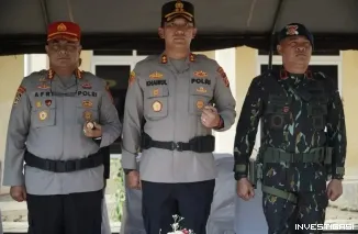 Kapolres Kukar Hadiri Serah Terima dan Pisah Sambut Danmen I Pelopor Pasbrimob II