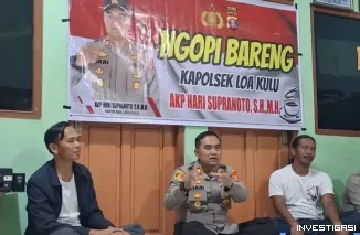 Ngopi Bareng Polsek Loa Kulu, Jalin Kedekatan Dengan Masyarakat