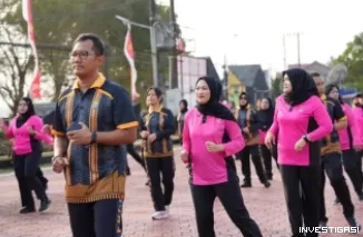 Polres Kukar Gelar Olahraga Bersama, Perkuat Kebersamaan Personel dan Bhayangkari