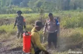 Polsek Samboja Tanggap Cepat, Respons Laporan Warga Terkait Kebakaran Lahan