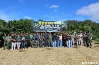 Sambut HUT ke-68 Korem 023/KS, Kodim 0205/TK Laksanakan Karbak Penanaman Pohon