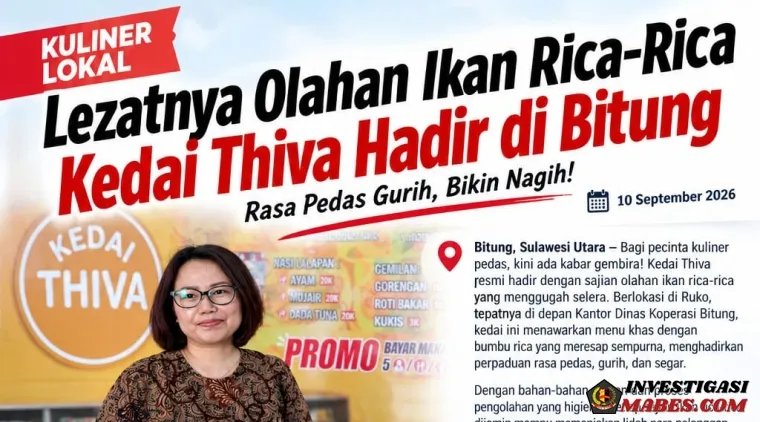 Kedai Thiva Hadir di Bitung, Tawarkan Beragam Menu hingga Promo Makan Gratis