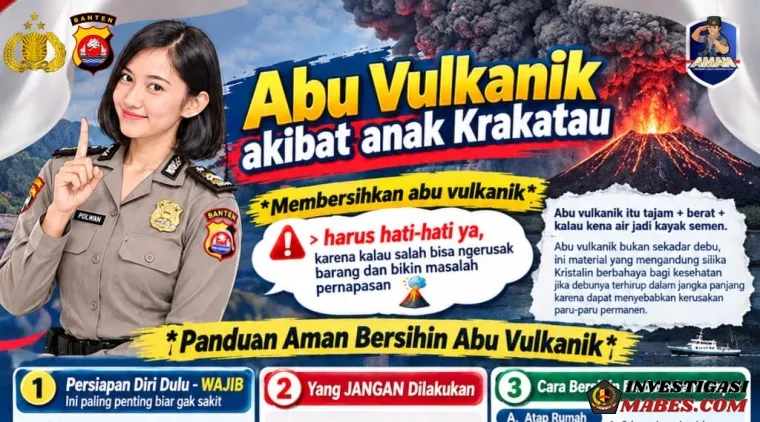 Polda Banten Imbau Warga Tetap Tenang Hadapi Aktivitas Erupsi Gunung Anak Krakatau