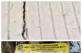 Jalan Beton Baru Dibangun Sudah Patah, Proyek Balokang--Panosogan Tuai Sorotan