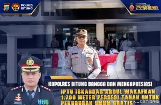 Kapolres Bitung Bangga, IPTU Iskandar Abdul Ikhlaskan 1.700 Meter Persegi Tanah untuk Pekuburan Umum Gratis