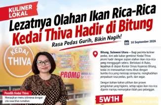 Kedai Thiva Hadir di Bitung, Tawarkan Beragam Menu hingga Promo Makan Gratis
