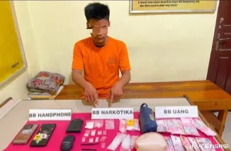 Polsek Kampar Kiri Hilir Tangkap Jaringan Narkoba di Desa Penghidupan