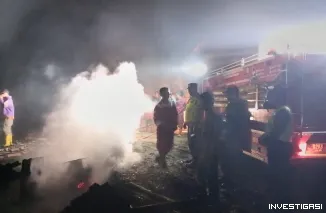 Polsek Kawunganten Gerak Cepat Tangani Kebakaran Tempat Penyulingan Kayu Putih