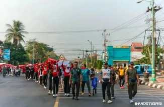 Arak-Arakan Bendera 81 Meter, Dandim 0719/Jepara Sempurnakan Puncak Semarak Ksatria TNI Prima