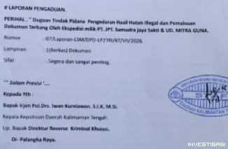 LP2TRI Desak Polda Kalteng Tindaklanjuti Dugaan Pengedaran Hasil Hutan Illegal