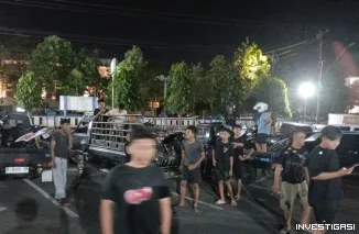 Resahkan Warga, Polsek Kembaran Banyumas Tertibkan Balap Liar Bersama Masyarakat, Puluhan Motor Ditindak